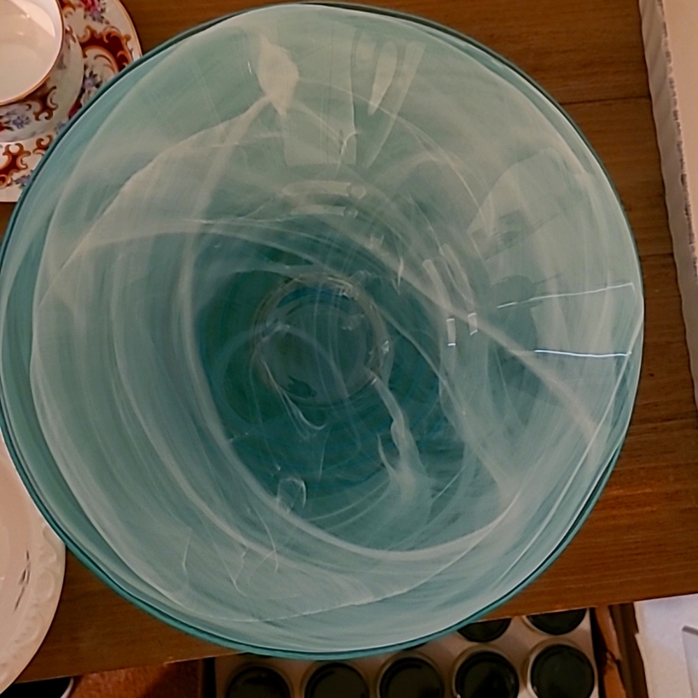 Vintage hand applied cold paint bowl